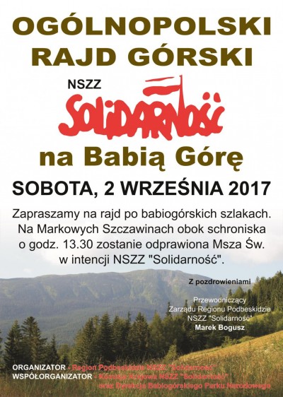 Ogólnopolski Rajd Górski Solidarność 2017