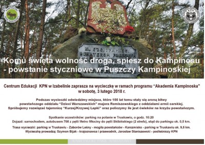 Powstanie Styczniowe - wycieczka do Kampinoskiego Parku Narodowego